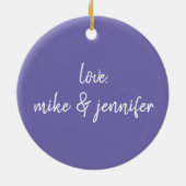 グルメパーソナライズされたギフトブレックファーストペストリーペストリー セラミックオーナメント (裏面)