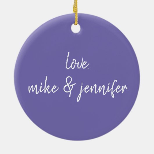 グルメパーソナライズされたギフトブレックファーストペストリーペストリー セラミックオーナメント (裏面)