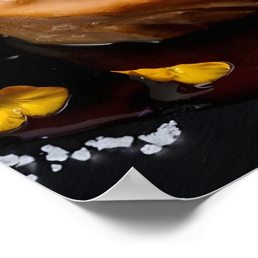 グルメフォアグラと赤ワインの削減 ポスター (角)