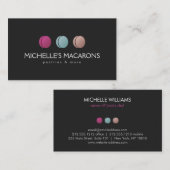 グルメフランスのマカロントリオベーカリー、カフェ 名刺 (正面/裏面)