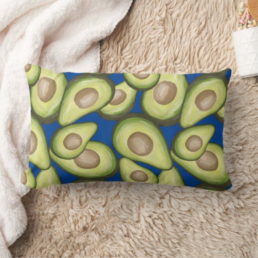 グルメフレッシュカットビーガンアバカドス ランバークッション (ブランケット)