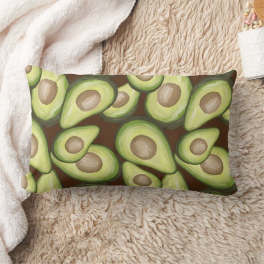 グルメフレッシュカットビーガンアバカドス ランバークッション (ブランケット)