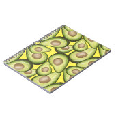 グルメフレッシュカットビーガンアボカドパターン ノートブック (左側)