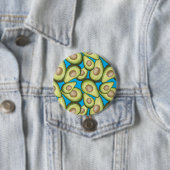 グルメフレッシュカットビーガンアボカドパターン 缶バッジ (インサイチュ)