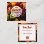 グルメフレッシュフルーツ名刺 スクエア名刺 (正面/裏面)