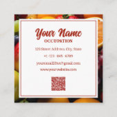 グルメフレッシュフルーツ名刺 スクエア名刺 (裏面)