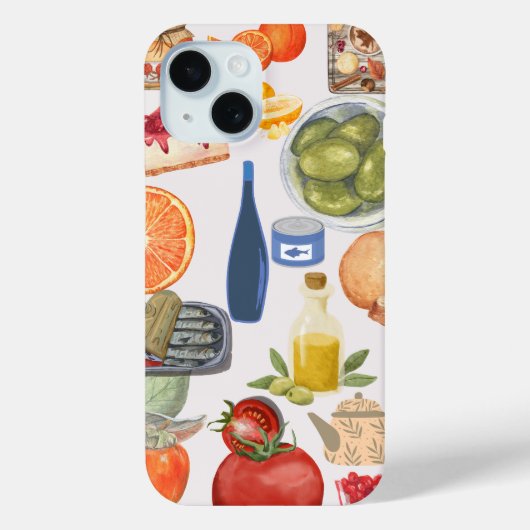 グルメフードコラージュスマホケース Case-Mate iPhoneケース (裏面)