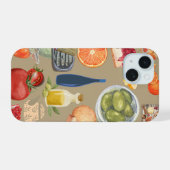 グルメフードコラージュスマホケース iPhone 15ケース (裏面横)