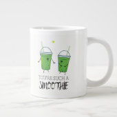 グルメユーモスフェイティンググリーンスムージー漫画 ジャンボコーヒーマグカップ (右)
