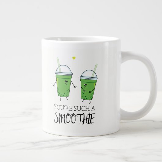 グルメユーモスフェイティンググリーンスムージー漫画 ジャンボコーヒーマグカップ (右)