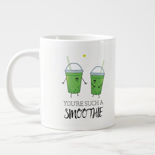 グルメユーモスフェイティンググリーンスムージー漫画 ジャンボコーヒーマグカップ (左)
