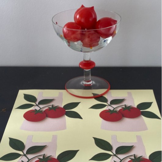 グルメラッピング紙 – エプロン&トマト( ラッピングペーパーシート