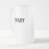 グルメンズギフト男らしウェディングパーティー花婿介添人 フロストグラスビールジョッキ (正面左)