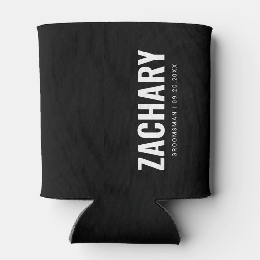 グルメンズギフト男らしウェディングパーティー花婿介添人 缶クーラー (裏面)