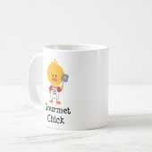 グルメ向きのひよこのマグ コーヒーマグカップ (正面左)