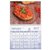 グルメ向きのカレンダー カレンダー (1月 2027)