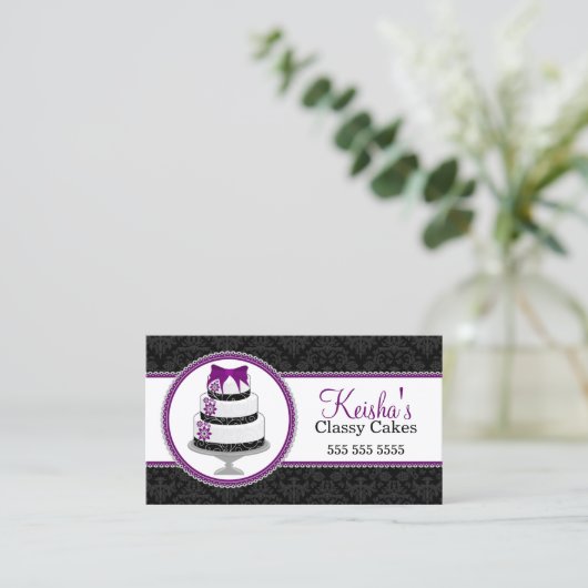 グルメ向きのケーキのベーカリー 名刺 (スタンド正面)