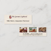 グルメ向きの食器棚の名刺 スキニー名刺 (正面/裏面)