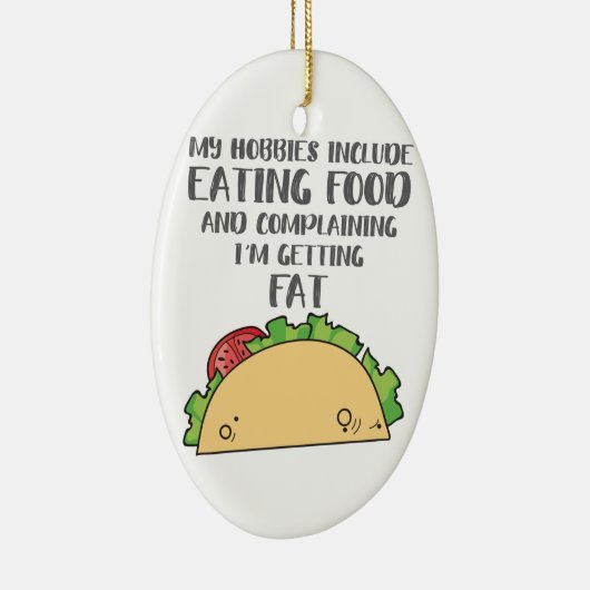 グルメ好きの食べ物に食べの食べ物 セラミックオーナメント (右)