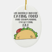 グルメ好きの食べ物に食べの食べ物 セラミックオーナメント (正面)