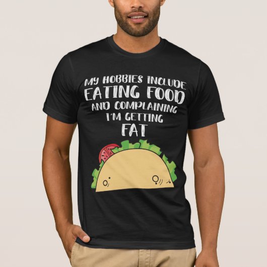グルメ好きの食べ物に食べの食べ物 Tシャツ (正面)