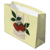 グルメ好き – エプロン&トマト ラージペーパーバッグ (裏面アングル)