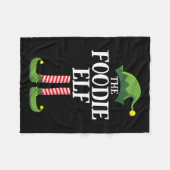 グルメ小妖精や小人マッチングファミリーグループクリスマスパーティー1 フリースブランケット (正面(横))