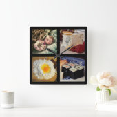 グルメ時計2 スクエア壁時計 (ホーム)