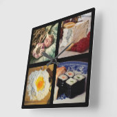 グルメ時計2 スクエア壁時計 (傾斜)