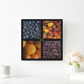 グルメ時計4 スクエア壁時計 (ホーム)