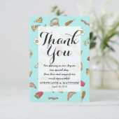 グルメ水彩イラストピザフライスベーコン サンキューカード (スタンド正面)