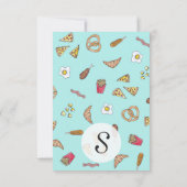 グルメ水彩イラストピザフライスベーコン サンキューカード (裏面)