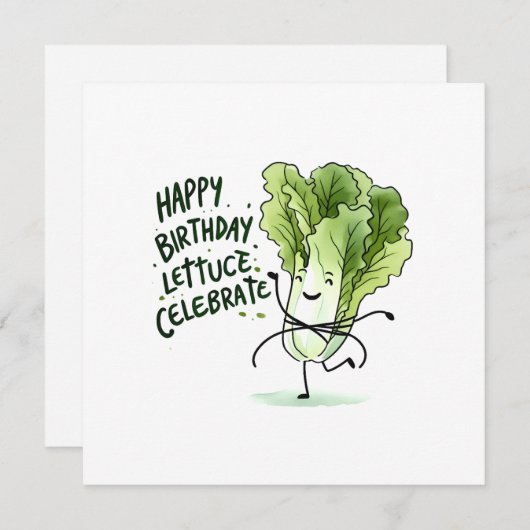 グルメ誕生日カード (正面/裏面)