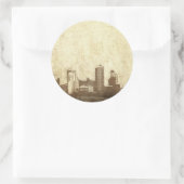 グルンギーな都市の背景 ラウンドシール (バッグ)