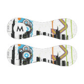 グルンジーイラストレーションのモノグラムの町並み 野球ボール (パネル)