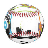 グルンジーイラストレーションのモノグラムの町並み 野球ボール (裏面)