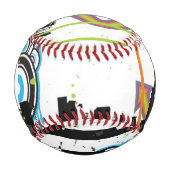 グルンジーイラストレーションのモノグラムの町並み 野球ボール (正面)