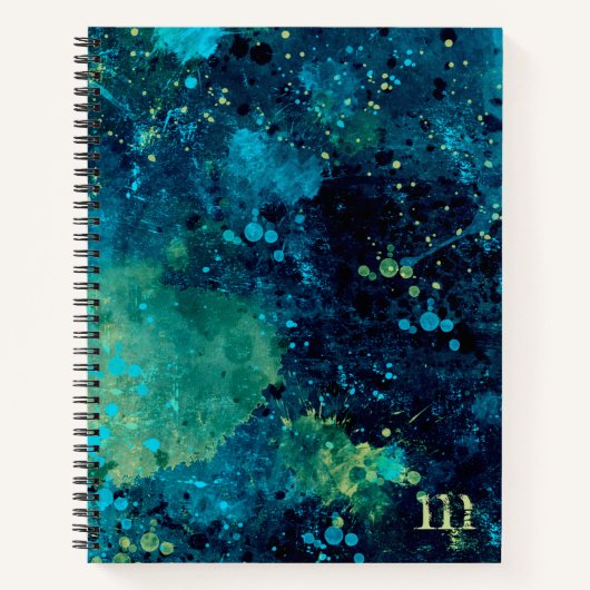 グルンジーターコイズと黄 ノートブック (正面)