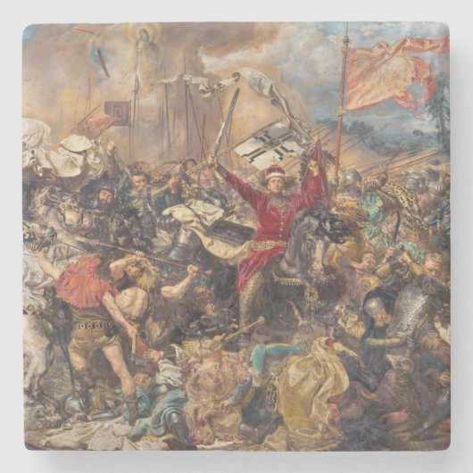 グルンワルドの戦い(中世軍隊場)（戦争） ストーンコースター (正面)