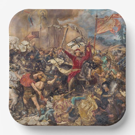 グルンワルドの戦い(中世軍隊場)（戦争） ペーパープレート (正面)