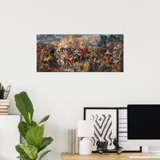 グルンワルドの戦い(中世軍隊場)(戦争) ポスター (ホームオフィス)