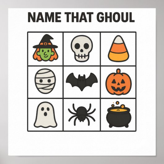 グルーの名前をつけろ ハロウィンビンゴゲームシート ポスター (正面)