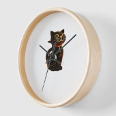 グルーゼルキャットハロウィーンギフトクラシックTシャツ 壁時計 (傾斜)