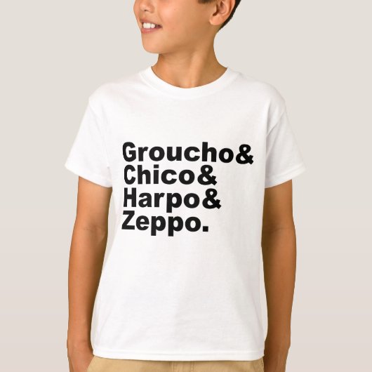 グルーチョ & チコ & ハーポ & ゼッポ Tシャツ (正面)
