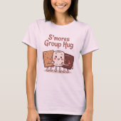 グルーハグ 面白いスモアーズ マシュマロ キャンプ Tシャツ (正面)