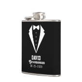 グルーパーソナライズされたムスマンギフトブラック フラスク (左)