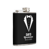 グルーパーソナライズされたムスマンギフトブラック フラスク (右)