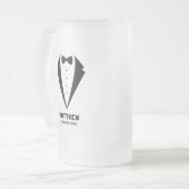 グルーパーソナライズされたム人の贈り物 フロストグラスビールジョッキ (正面左)