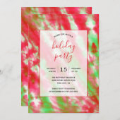 グルービウォーター絞り染めおもしろいヒッパイホリデーパーティー 招待状 (正面/裏面)