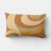 グルービオレンジ金ゴールドブラウンミッドセンチュリーモダン ランバークッション (裏面)